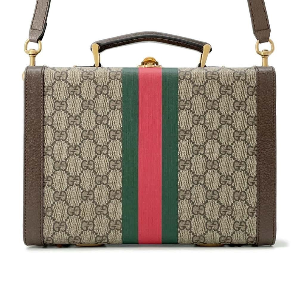 Gucci Savoy Handbag Beauty Case GG Supreme Shoulder Bag - Picture 1 of 12